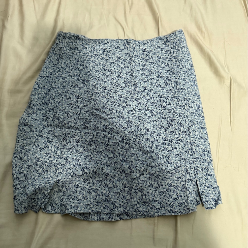 PacSun Blue Floral Skirt